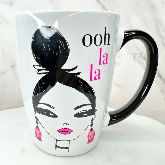 Sip of Art Ceramic 15 oz Mug Ooh La La NWOT - Picture 2 of 6